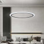 Зображення Сучасна чорна підвісна люстра з кільцем Ø 80 см ИМ Light-Deco 5 