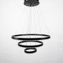 Зображення Люстра підвісна світлодіодна Light House LNF-17538/152W у вигляді трьох кілець 80+60+40 см чорна ИМ Light-Deco 5 