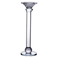 Свічник скляний Light House LG-30084 CL прозорий висота 34 см