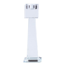 Свічник скляний Light House LG-30069 CL прозорий висота 21 см