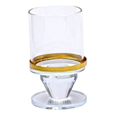 Свічник скляний Light House LG-30088 CL прозорий висота 10 см