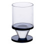 Зображення Свічник скляний Light House LG-30070 CL+BK прозорий із чорним висота 10 см ИМ Light-Deco 