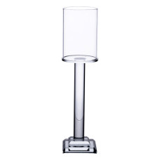Свічник скляний Light House LG-30096 CL прозорий висота 26 см