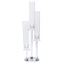 Зображення Свічник скляний на ніжці на 3 свічки Light House LG-30103 CL прозорий висота 73 см ИМ Light-Deco 