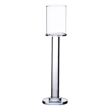 Свічник скляний Light House LG-30090 CL прозорий висота 31 см