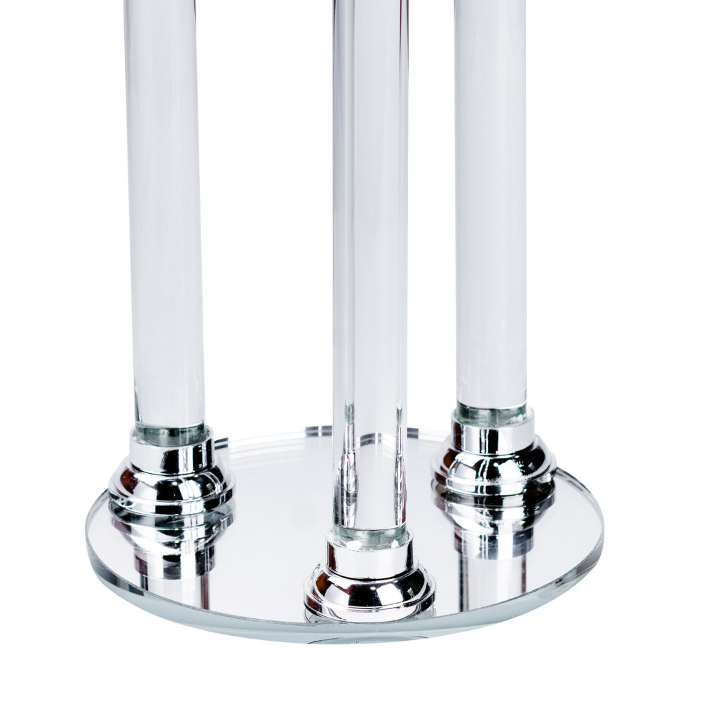Зображення Свічник скляний на ніжці на 3 свічки Light House LG-30114 CL прозорий висота 57 см ИМ Light-Deco 3 