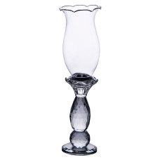 Свічник скляний Light House LG-30080 CL прозорий висота 28 см