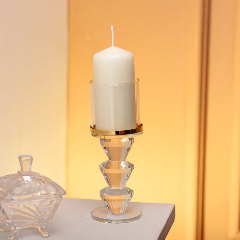 Зображення Свічник скляний Light House LG-30086 CL прозорий висота 17 см ИМ Light-Deco 1 