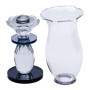 Зображення Свічник скляний Light House LG-30079 CL+BK прозорий з чорним висота 26 см ИМ Light-Deco 2 