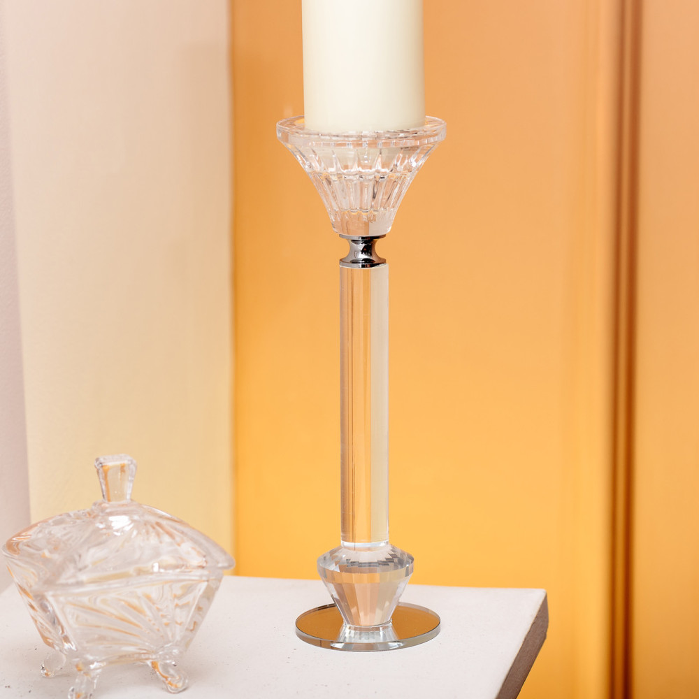 Изображение Подсвечник стеклянный Light House LG-30091 CL прозрачный высота 21 см ИМ Light-Deco 2 