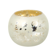 Стеклянный подсвечник декоративный 9x12см