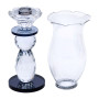 Зображення Свічник скляний Light House LG-30081 CL+BK прозорий з чорним висота 29 см ИМ Light-Deco 2 