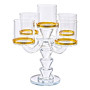 Зображення Канделябр свічник скляний на ніжці на 5 свічок Light House LG-30062 CL прозорий c золотою окантовкою ИМ Light-Deco 