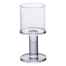 ПСвічник скляний Light House LG-30095 CL прозорий висота 13 см