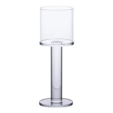 Свічник скляний Light House LG-30094 CL прозорий висота 16 см