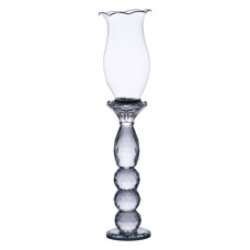 Свічник скляний Light House LG-30082 CL прозорий висота 32 см