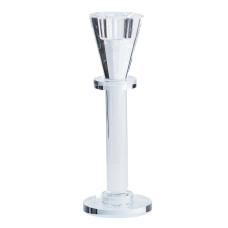 Свічник скляний Light House LG-30068 CL прозорий висота 19 см