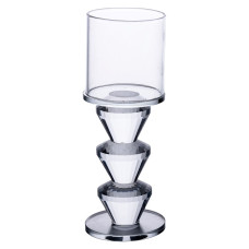 Свічник скляний Light House LG-30077 CL прозорий 17 см