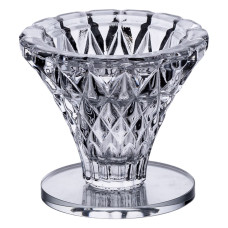Свічник скляний Light House LG-30099CL прозорий висота 6 см