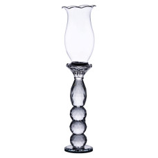 Свічник скляний Light House LG-30112CL прозорий висота 35 см