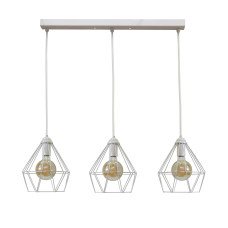 Світильник підвісний MSK Electric Sierra на три лампи білий NL 0537-3W