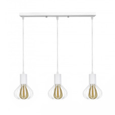 Світильник лофт підвісний на планці MSK Electric Lotus білий NL 1415-3W