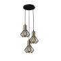 Зображення Світильник лофт MSK Electric Diadem підвісний на три плафони з бронзовим патроном NL 2215-3R BK+BN ИМ Light-Deco 