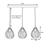 Зображення Світильник підвісний у стилі лофт на три лампи MSK Electric Kaplya NL 2229-3 ИМ Light-Deco 1 
