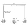 Изображение Светильник подвесной MSK Electric Crystal в стиле лофт NL 0535-3 BN бронза ИМ Light-Deco 1 