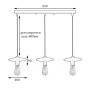 Изображение Светильник подвесной лофт MSK Electric Disk на три плафона NL 2009-3 BK ИМ Light-Deco 2 