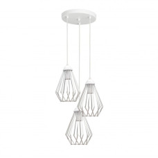 Світильник підвісний у стилі лофт MSK Electric Silvia NL 05371-3R W на круглій стельовій платформі