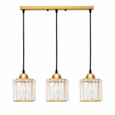 Светильник подвесной MSK Electric Brillante подвес на планке на три плафона Е27 золото NL 12112-3 GD