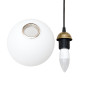 Зображення Светильник подвесной MSK Electric Luna с круглым плафоном шаром 150mm под лампу Е27 PL 9015 BK ИМ Light-Deco 3 