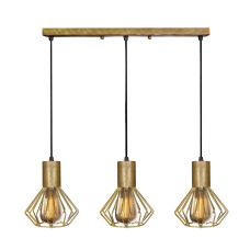 Світильник підвісний на планці лофт MSK Electric Diadem NL 2215-3 BN бронза