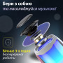 Изображение Блютуз колонка с подсветкой Lugi 5 Вт влагозащита IPX5 Type-C MicroSD AUX черная портативная акустика, bluetooth динамик ИМ Light-Deco 4 