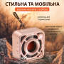 Изображение Мини колонка для мобильного телефона беспроводная 5 Вт блютуз акустика маленькая, компактная портативная колонка квадратная Розовый, jack 3.5 мм, microSD, Синхронизация с ПК, Функция громкой связи, Подключение к телевизору, Подключение к ПК, 5.0, Стерео, ИМ Light-Deco 3 