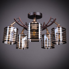 Люстра стельова Light House DL-17246/5 BK+BN коричневий