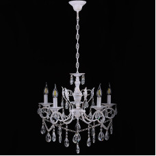 Кришталева підвісна люстра Light House DL-17353/5 WT біла