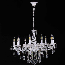 Кришталева підвісна люстра Light House DL-17354/10 WT біла