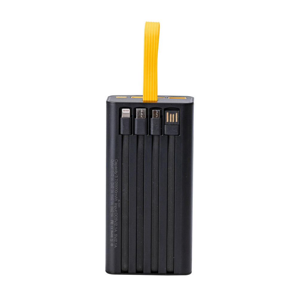 Изображение Повербанк SmartX Fast Charge Power Bank 20000mAh внешний аккумулятор 4 встроенных кабеля X-101 ИМ Light-Deco 1 