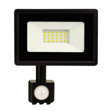 Прожектор светодиодный BIOM 20W S6-SMD-20-Slim+Sensor 6200К 220V IP65 с датчиком движения, черный