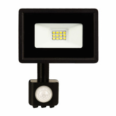 Прожектор светодиодный BIOM 10W S6-SMD-10-Slim+Sensor 6200К 220V IP65 с датчиком движения, черный