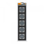 Изображение Рамка черный алюминий 5 мест горизонтальная VIDEX BINERA ИМ Light-Deco 
