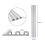 Зображення Рейка декоративная WPC стеновая 200х27х2900мм SW-00003005 ИМ Light-Deco 2 