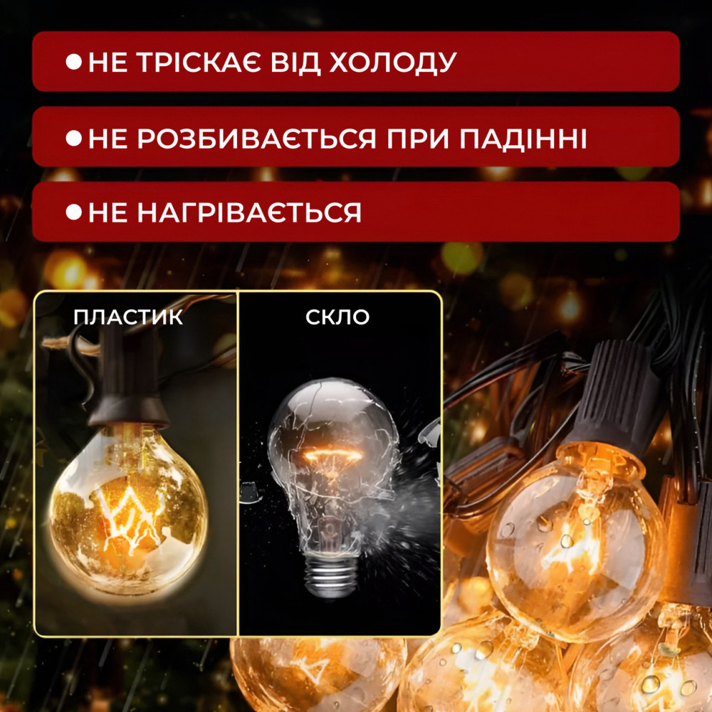 Изображение Ретро гирлянда уличная 75 лампочек 22.5 метра желтая G4075L ИМ Light-Deco 4 