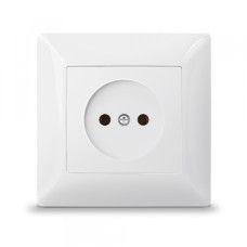 Розетка одинарная белая TITANUM STANDARD