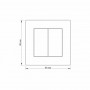 Изображение Выключатель двухклавишный белый TITANUM STANDARD ИМ Light-Deco 3 