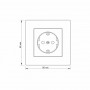 Зображення Розетка одинарная с заземлением белая TITANUM STANDARD ИМ Light-Deco 3 
