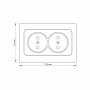 Зображення Розетка двойная белая TITANUM STANDARD ИМ Light-Deco 3 