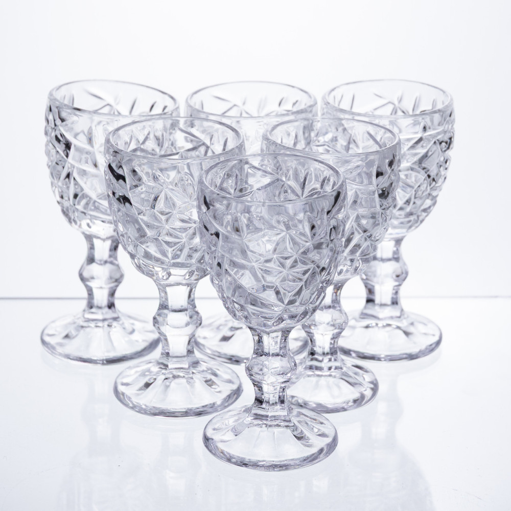 Зображення Набор рюмок на ножке 6 штук 50 мл для водки наливки подарочные рюмки стеклянные HP-19-170 ИМ Light-Deco 